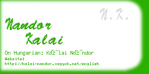 nandor kalai business card